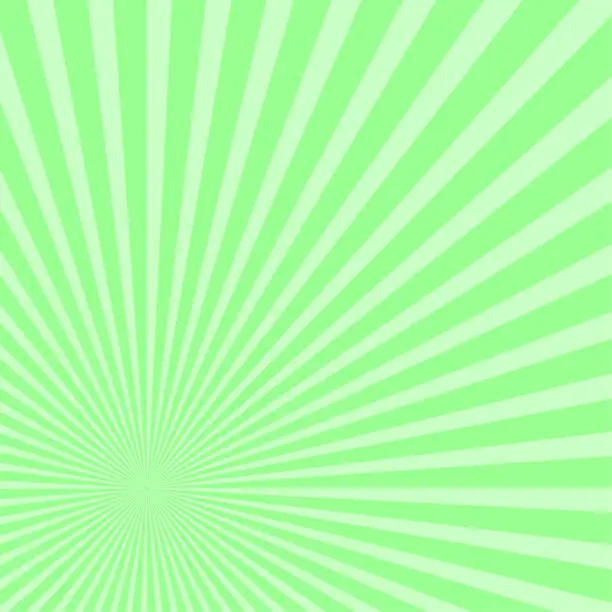 Vector illustration of pattern with light green rays background. Vintage design. Vector illustration.
