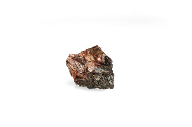 istock red orange Diaspore (also called zultanite) isolated on white blackground 1486708371