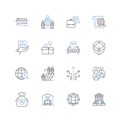 Actualization outline icons collection. Growth, Potential, Self-realization, Fulfillment, Empowerment, Progress, Achievement vector and illustration concept set. Manifestation,Self-discovery linear signs and symbols