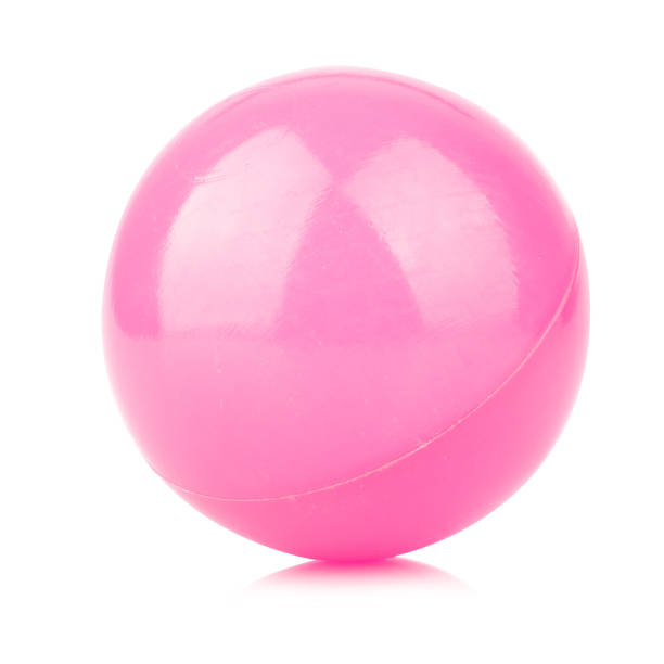 ball plastic pink isolated on white background single.