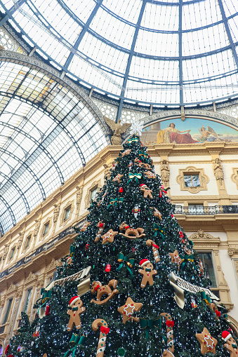 Galleria Vittorio Emanuele II in Milan, Italy is one of a tourist attraction that full of luxury store such as Gucci and Prada. Around Christmas Season, the building will be decorated magnificently with Christmas ornament.