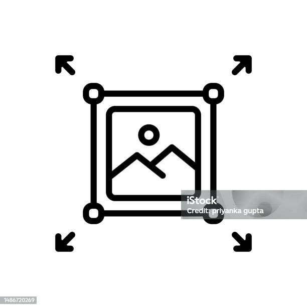 Enhance Image Icon Enlarge Enhance Stock Illustration - Download Image Now - Growth, Icon ...