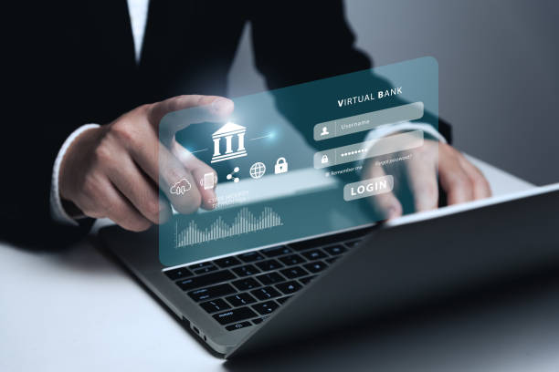 istock Virtual bank and digital banking concept, login to financial ecosystem for security, data protection, security internet access, password, cyber security, cyberspace, padlock, CBDC, digital money. 1486721791