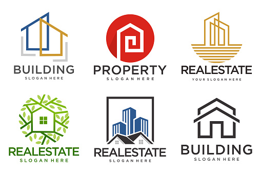 Real Estate , house  and building  icon set .design template vector illustration