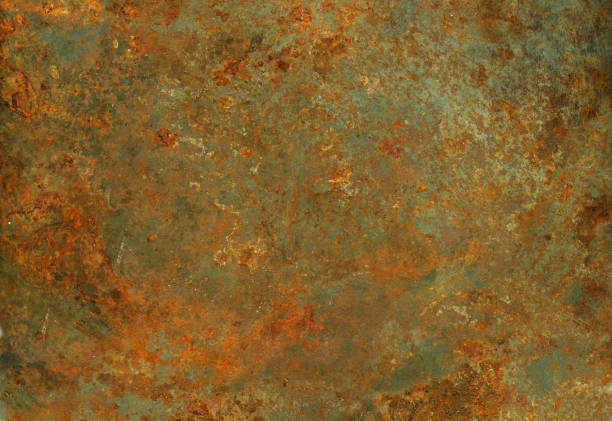istock Old rusty metal texture. Grunge background wallpaper 1486725317