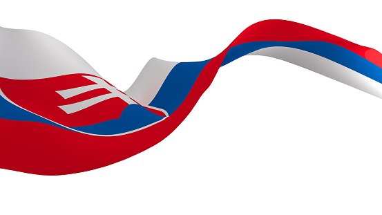 national flag background image,wind blowing flags,3d rendering,Flag of Slovakia