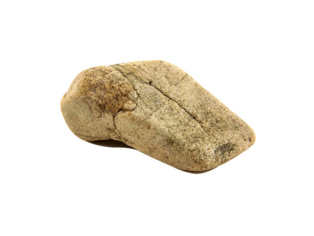 istock one rock isolated on white background.Selection focus and with clipping path. 1486730040