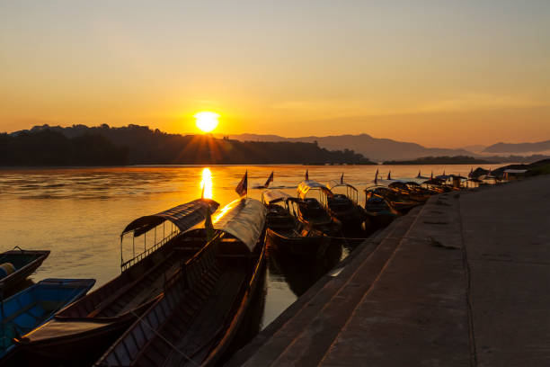 istock Sunrise morning on the Mekong River 1486730139