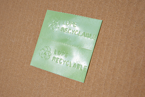 Resin identification code for low-density polyethylene for plastics recycling.