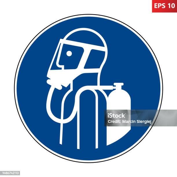 Self Contained Sign Use Selfcontained Breathing Appliance Sign Stock Illustration ...