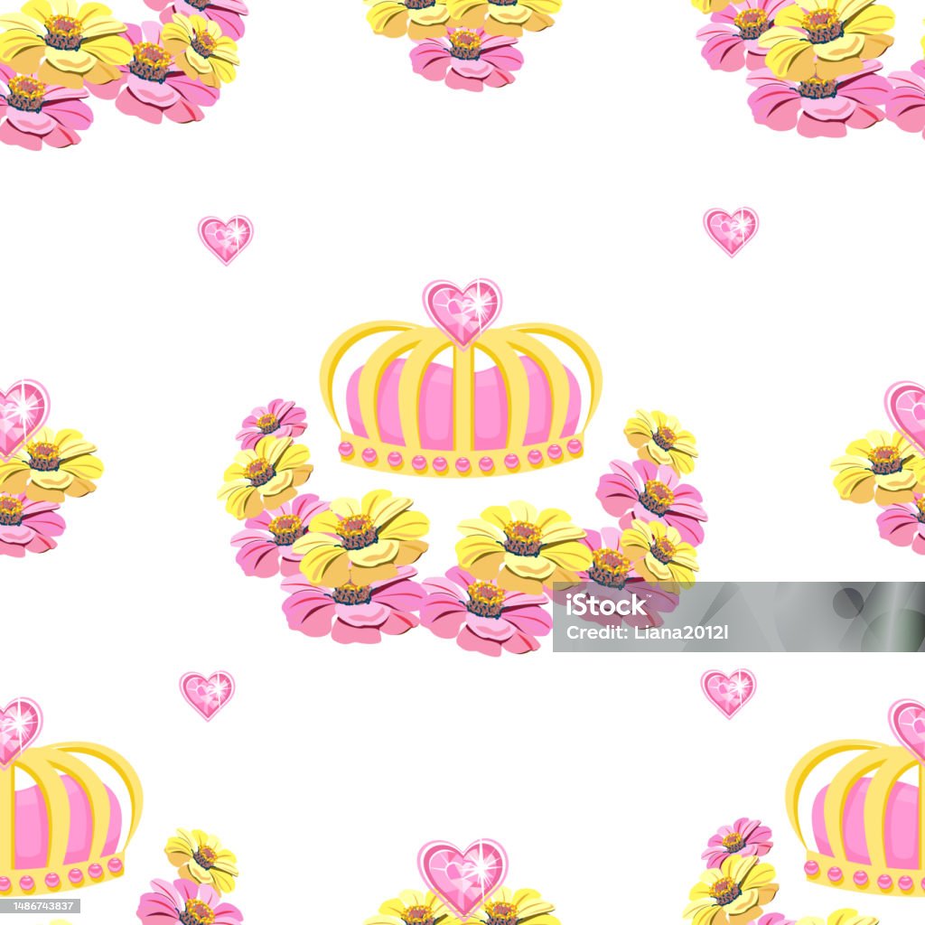 Princess Pattern Vector Princess Pattern Stock Illustration - Download Image Now - Art ...