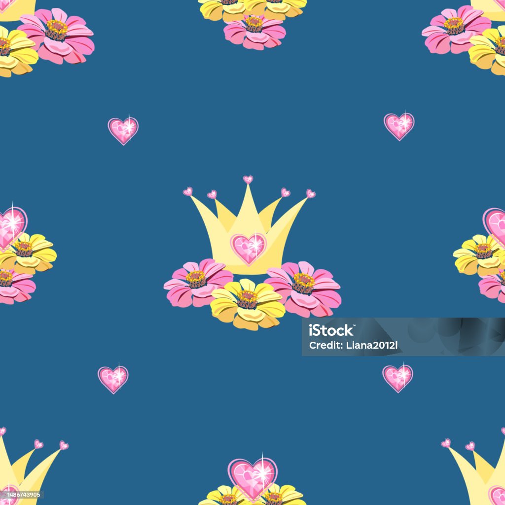 Princess Patterns Color Princess Pattern Stock Illustration - Download Image Now - Art ...