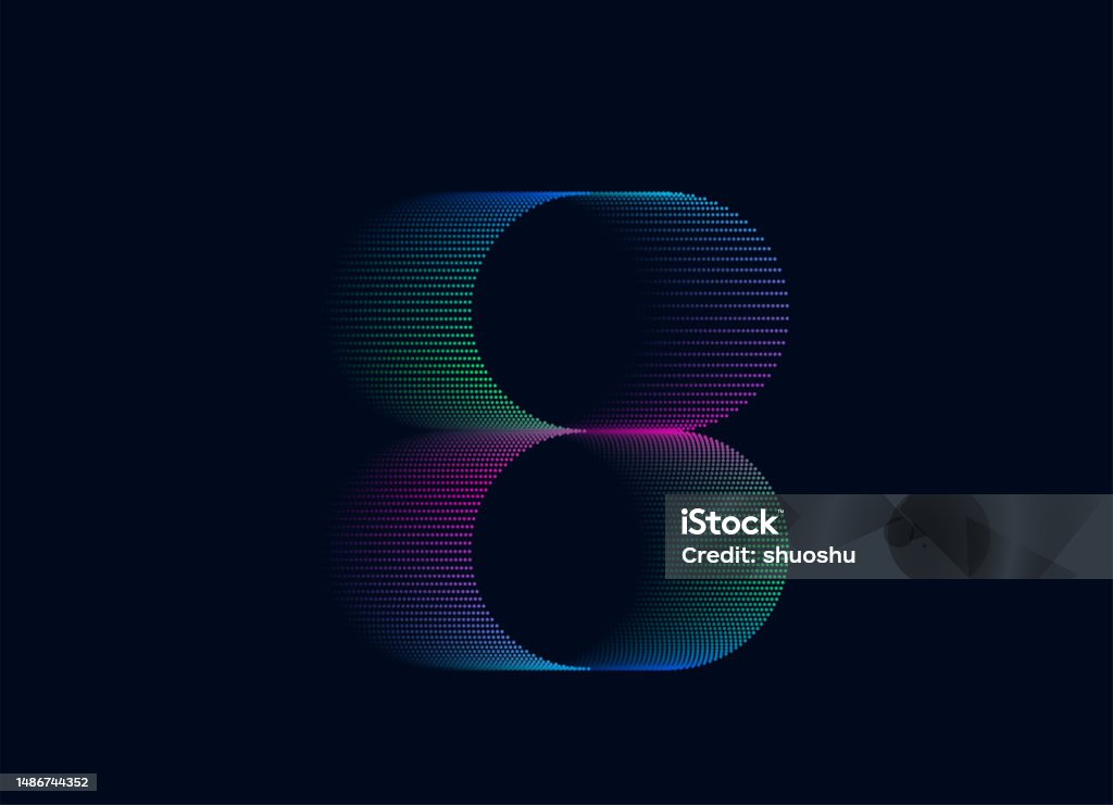 Dynamic Dots Pattern Abstract Neon Curve Flowing Dynamic Dot Pattern Background Stock ...