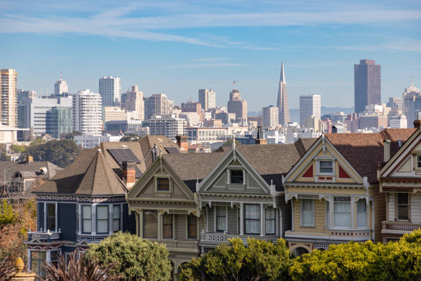 istock The Painted Ladies and Downtown San Francisco 1486751803