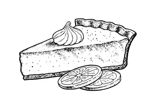 Vector illustration of Vector sketch illustration of Lemon Tart