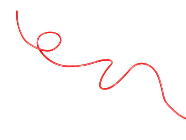 istock red wire cable of usb and adapter isolated on white background with clipping path.Selection focus. 1486755385