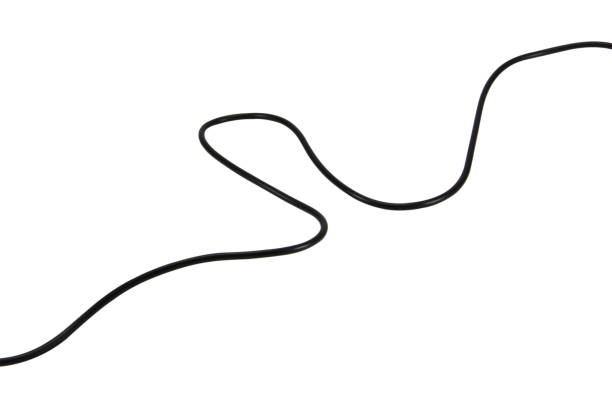 istock black wire cable of usb and adapter isolated on white background.Electronic Connector.Selection focus.Clipping path. 1486756244
