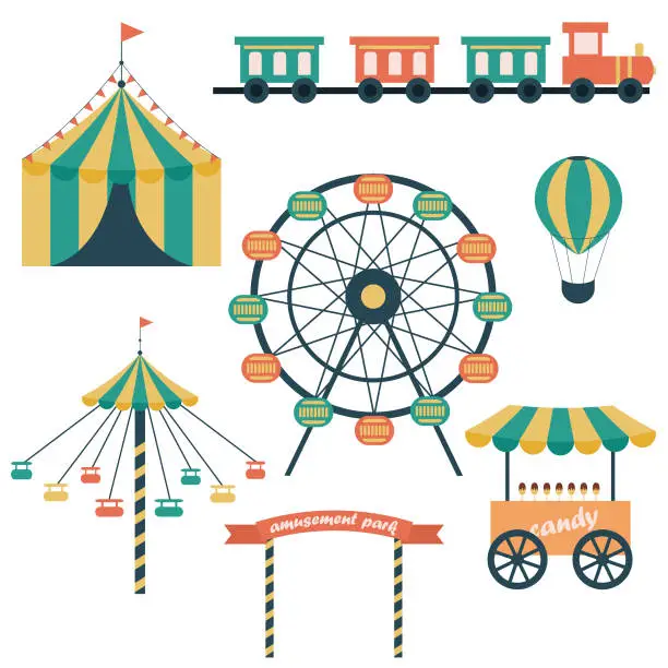 Vector illustration of circus clip art