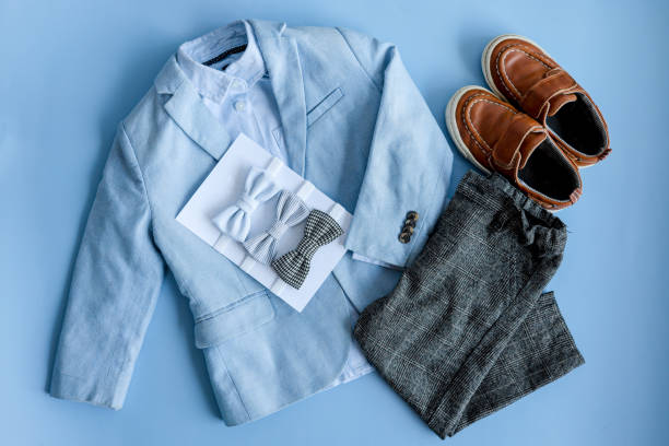 istock Stylish outfit for a boy, top view, flat lay 1486761254