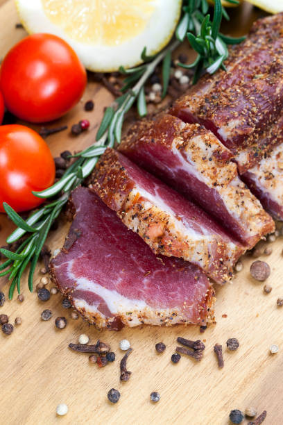 istock cooked dried piece of pork on the table 1486764839