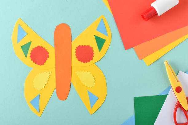 istock DIY butterfly. Step-by-step instructions. craft made of colored paper 1486768650