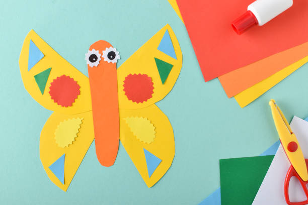 istock DIY butterfly. Step-by-step instructions. craft made of colored paper 1486768653
