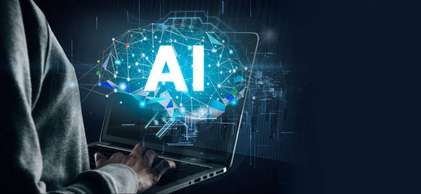 istock business man using laptop ai on computer AI technology digital graphic design black background, AI machine learning brain intelligent  science and artificial intelligence technology innovation 1486770204