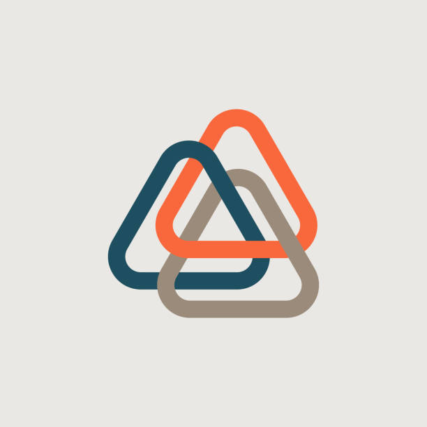 ilustraciones, imágenes clip art, dibujos animados e iconos de stock de formas geométricas abstractas conectadas - unidad lógica aritmética
