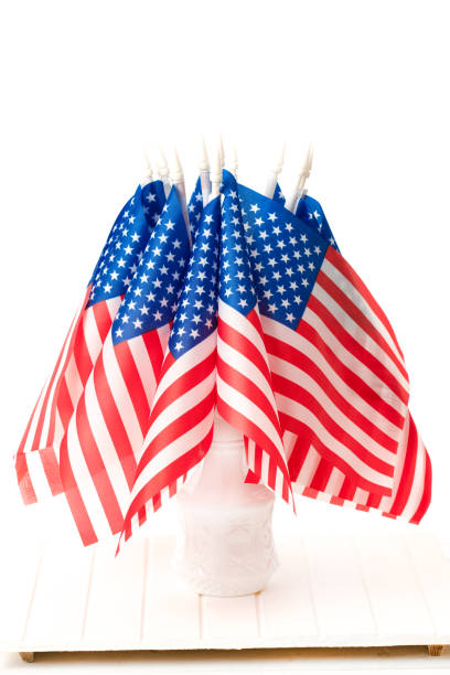 istock USA flags in the small white vases 1486774799