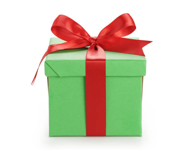 istock green gift box with red ribbon bow isolated on white 1486778940