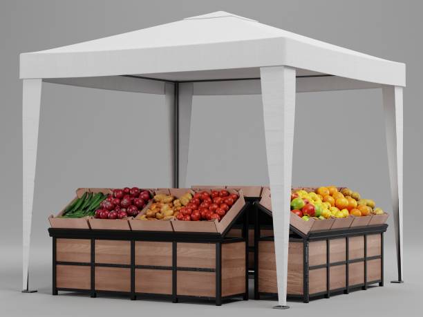 istock Realistic 3D Render of Fair Stand 1486780232