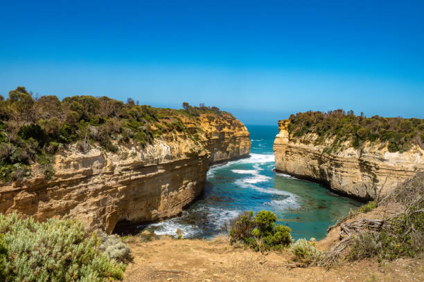 The Loch Ard Gorge, Port Campbell National Park, Great Ocean Road, Victoria, Australia stock photo