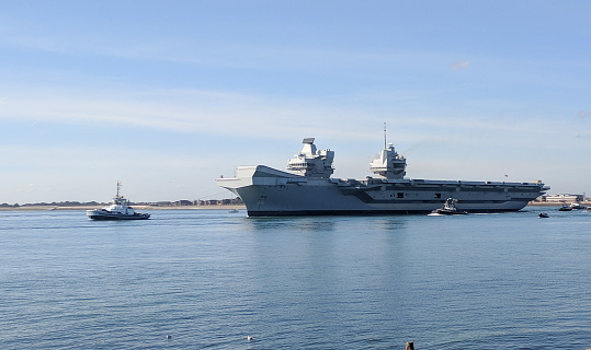 Portsmouth, United Kingdom - October 30, 2017: HMS Queen Elizabeth