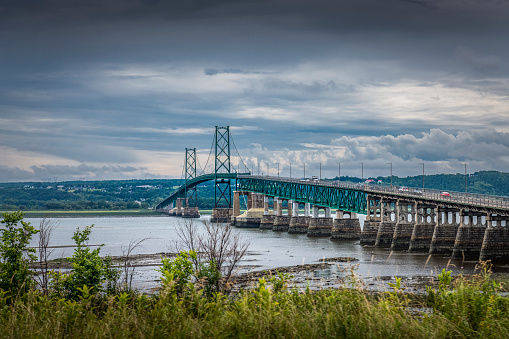 bridge over St. Lawrence River in Canada
