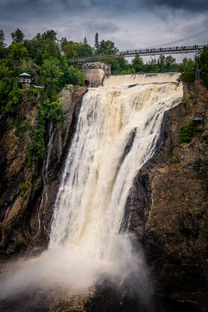 istock dramatic sky over Montmorency Falls in Canada 1486789000