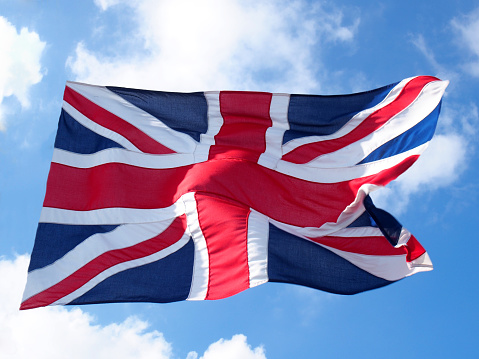 UK British flag waving