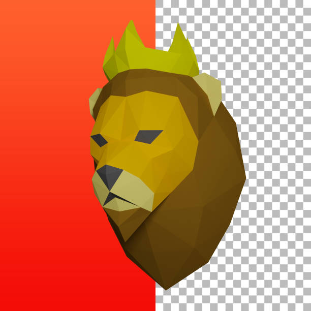 istock Lion paper craft suitable for your asset design. 1486792778