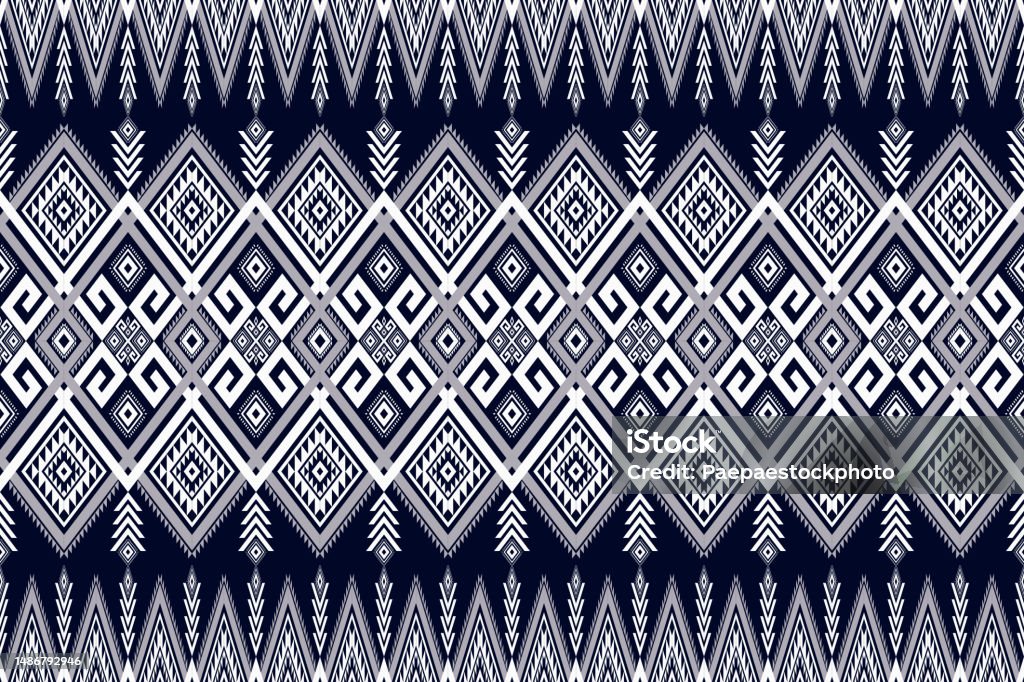 Aztec Pattern Diamond Aztec Tribal Geometric Traditional Pattern Stock Illustration ...
