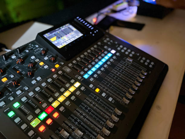 istock Sound table of a sound and lighting  technician 1486795300