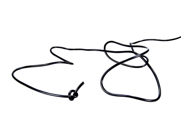 istock black wire cable of usb and adapter isolated on white background.Electronic Connector.Selection focus.Clipping path. 1486795459