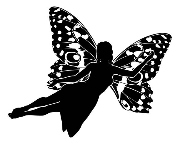 istock A Fairy in Silhouette With Butterfly Wings 1486797425