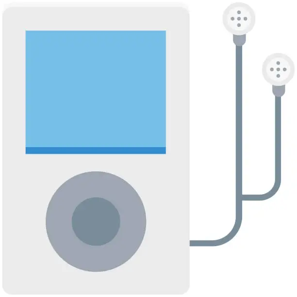 Vector illustration of Music Device Trendy Color Vector Icon which can easily modify or edit