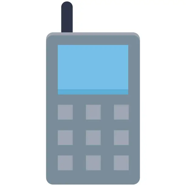 Vector illustration of Walkie Talkie Trendy Color Vector Icon which can easily modify or edit