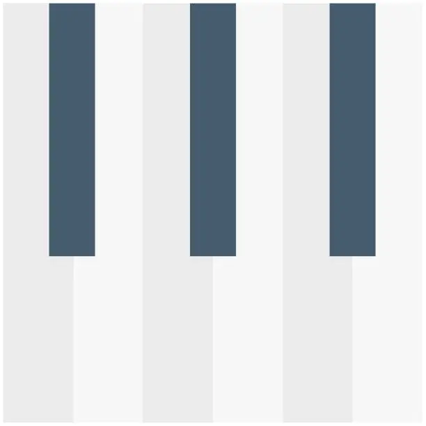 Vector illustration of Piano Keyboard Trendy Color Vector Icon which can easily modify or edit