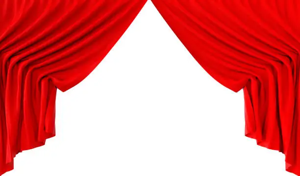 Photo of Stage Curtain, Red Stage Theater Curtain