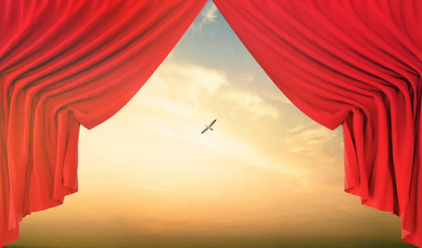 istock Stage Curtain, Red Stage Theater Curtain 1486802003