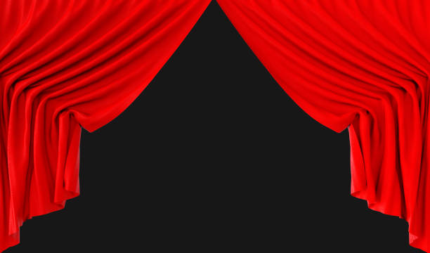 istock Stage Curtain, Red Stage Theater Curtain 1486802028