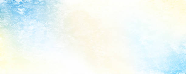 istock Japanese-style background with blue and yellow gradation and Japanese paper-style texture. 1486803060