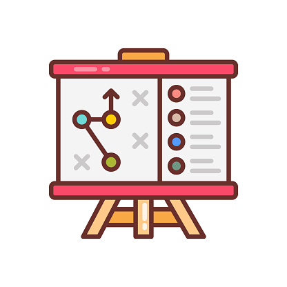Work Strategy icon in vector. Logotype