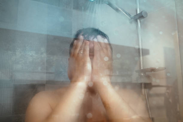 Man takes shower
